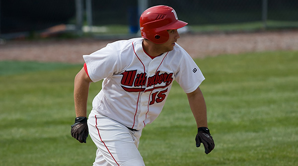 Tyler Grau had two RBIs against Otterbein and the Tigers came back from a 6-2 deficit before falling 7-6 in nine innings. File Photo | Kate Causbie '14