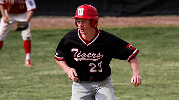 Dalton Boucher had a hit and an RBI in the first game of a doubleheader with Denison on Tuesday. File Photo | Erin Pence