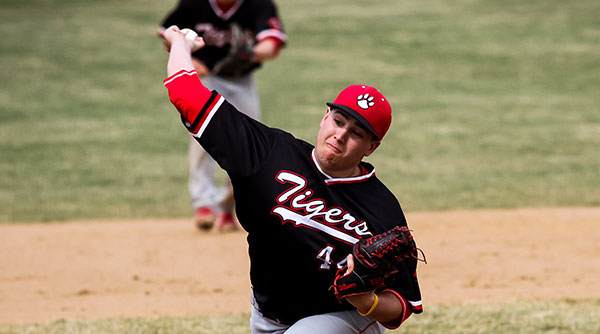 Jordan Hitt and the Tigers rallied for a split against Wabash. File Photo | Erin Pence