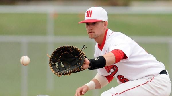 Timmy Bates drove in one of Wittenberg's two runs against Baldwin Wallace. Photo by Nick Falzerano