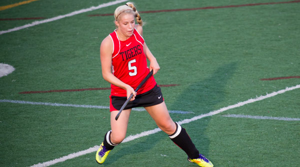 Tiffany McKenna scored one goal in each half in a 3-2 victory over Transylvania. File Photo | Erin Pence