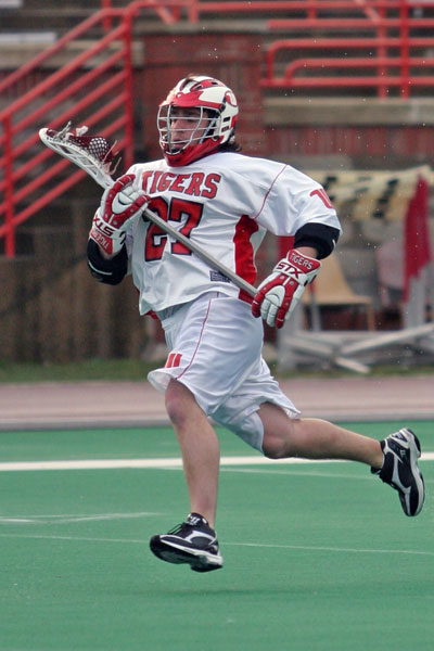 Mike Morrell won nearly 50 percent of his face-offs in 2005 as the Tigers' primary man in the center circle.