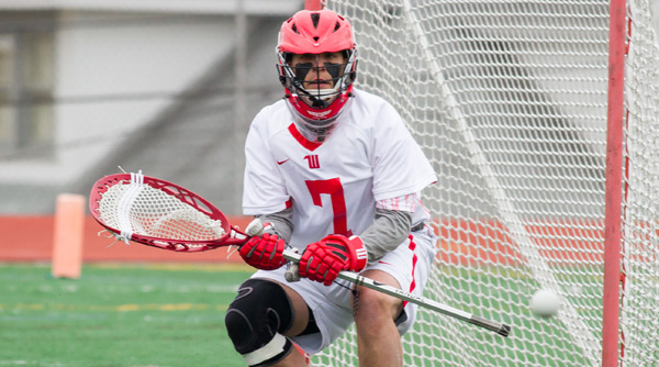 Jesse Langer made eight saves in a 12-9 win over Oberlin. File Photo | Erin Pence