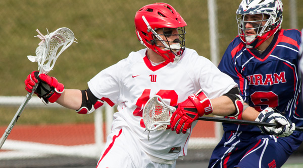 Lewis Thompson led Wittenberg's offense against Ohio Wesleyan with one goal and one assist. File Photo | Erin Pence