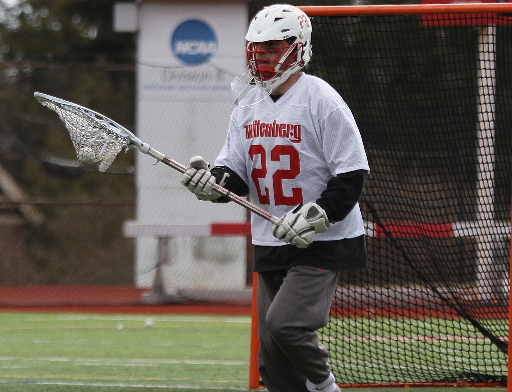 Sophomore Max Cavellier made 10 saves in Wittenberg's heartbreaking 11-10 loss against DePauw