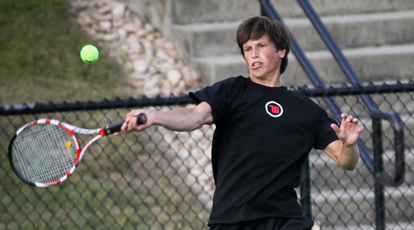Alexey Topolyanskiy grabbed a win at No. 3 singles in the Tigers' 5-2 loss to Wright State on Sunday. File Photo | Erin Pence '04