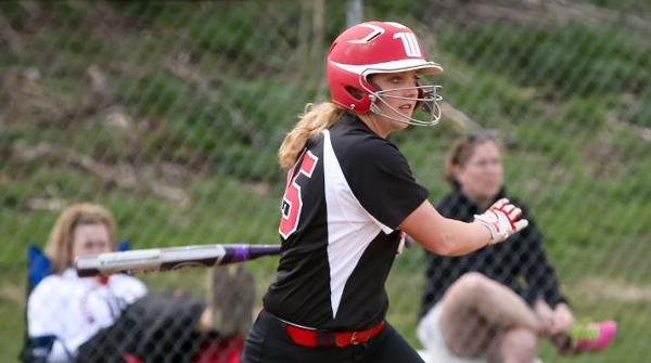 Abby Baker hit a home run in the Tigers' 2-1 loss to Denison. File Photo | Erin Pence