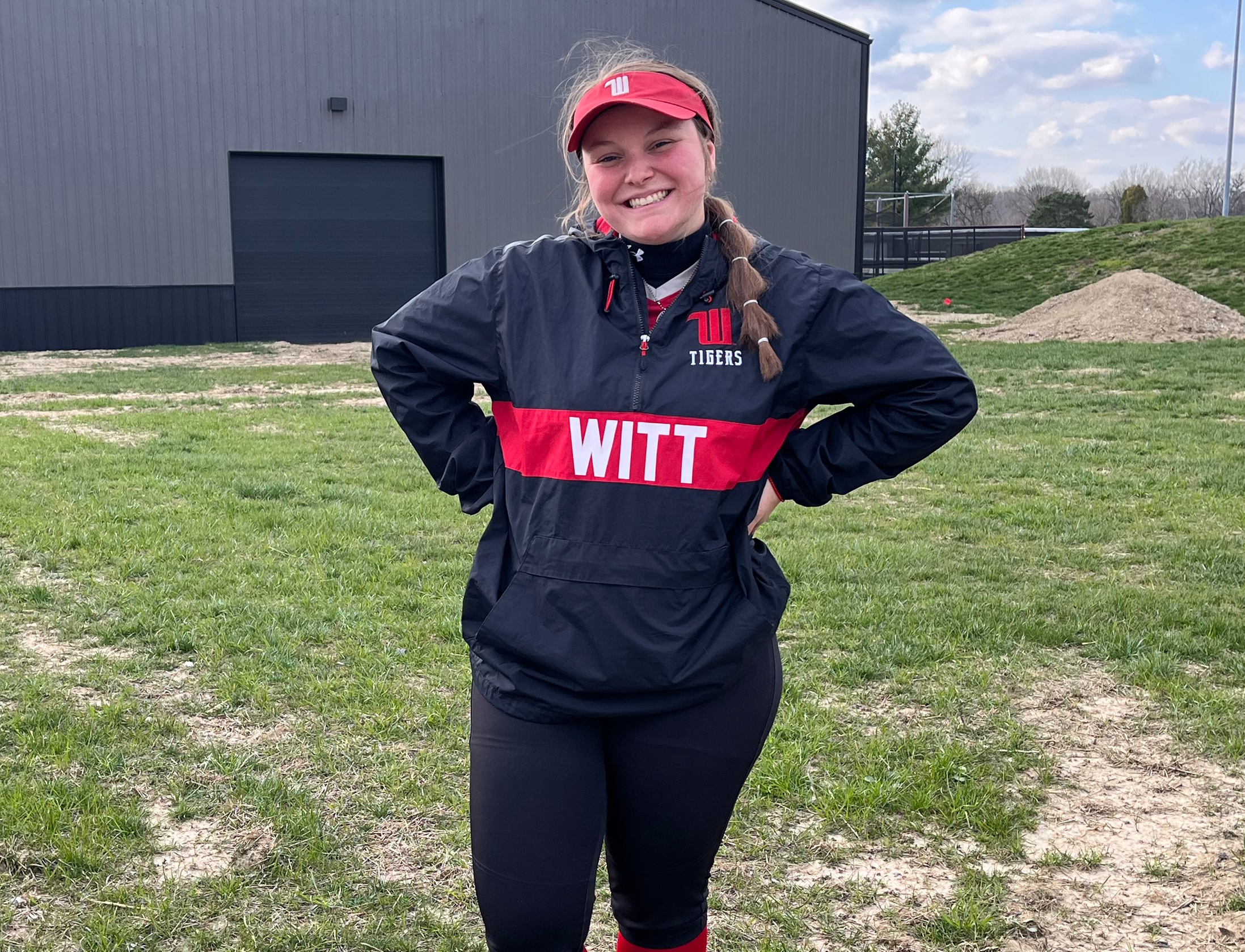 Sophomore Lilly James broke Wittenberg's all-time career saves record with a save in Game 1 of Saturday's doubleheader at Earlham. | Photo by Diana Quevedo