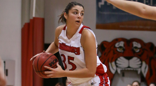 Taylore Bundy finished with a team-high nine points in a three-point loss at Allegheny. File Photo | Erin Pence
