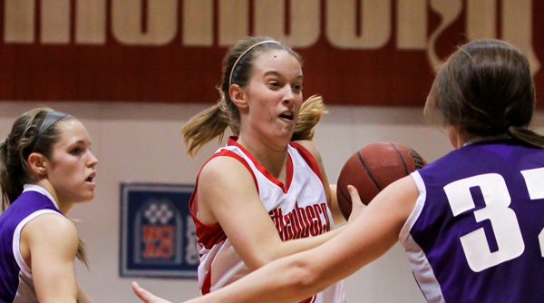 Heather Schroeder led the Tigers with 18 points in a 52-50 victory at Franklin. File Photo | Erin Pence