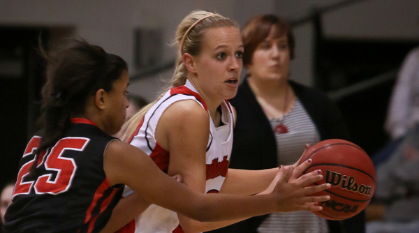 Darbie Zirkle scored seven points off the bench for the Tigers in a win over OWU. Photo by Erin Pence