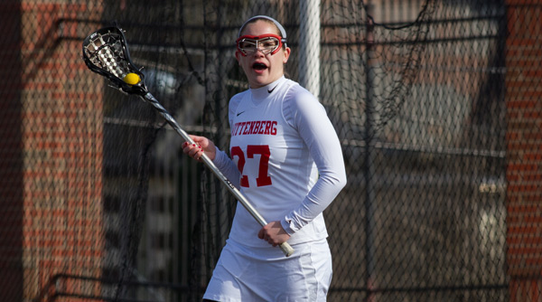 Kim Loofbourrow and the Tigers maintained their perfect NCAC record with a 12-7 win over Denison. File Photo | Erin Pence