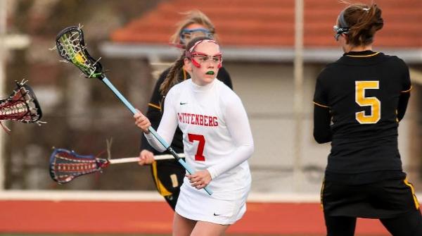 Carrie Kubasta corralled nine draw controls in Wittenberg's 18-11 victory at Oberlin. File Photo | Erin Pence