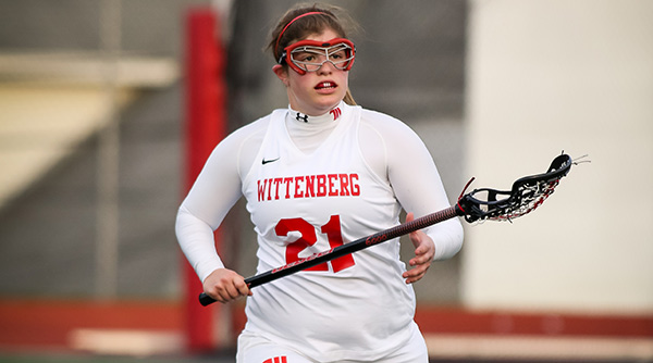 Becca Joseph dished out five assists, good for second in the team's single-game records, in a 16-1 win over Mount St. Joseph. File Photo | Erin Pence '04