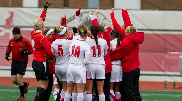 The Wittenberg Tigers celebrated the second NCAC regular season title in program history after a 2-0 win over Kenyon. Photo by Erin Pence