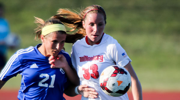 Kate Burns scored two goals in the Tigers' 4-0 win over Wilmington. File Photo | Erin Pence