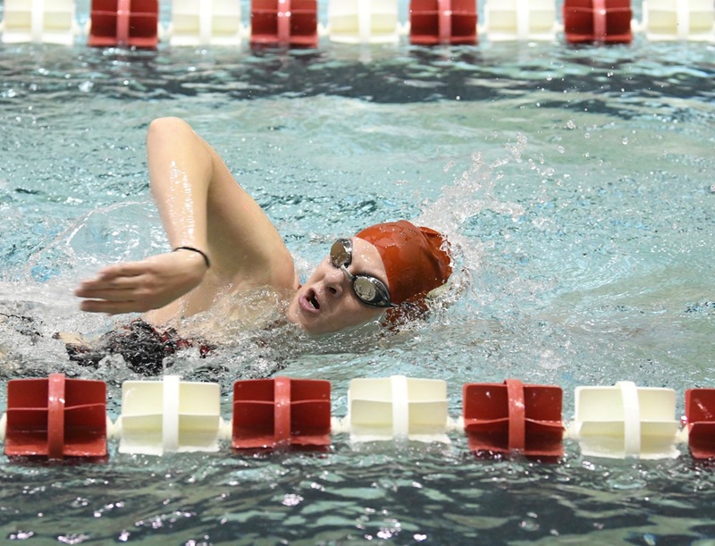 Freshman Abigail Dunasky combined for two event victories during the Tigers' dual meet at ONU on Friday night