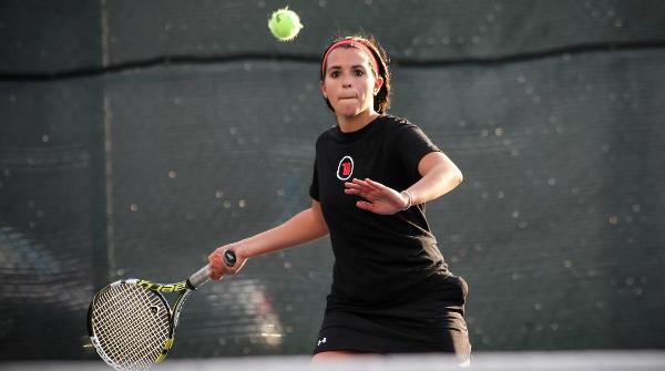 Lexi Garza won at No. 6 singles to help the Tigers to a 6-3 decision over Adrian. File Photo | Erin Pence