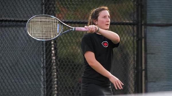 Andrea Gaietto was a winner in singles and doubles against Wooster. File Photo | Erin Pence