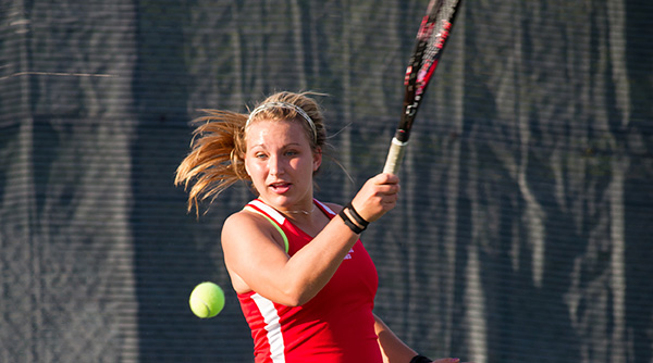 Georgia Bennett was a winner at No. 3 singles against Heidelberg. File Photo | Erin Pence