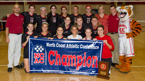 Wittenberg University Volleyball - 2012 NCAC Tournament Champions. Photo by Erin Pence