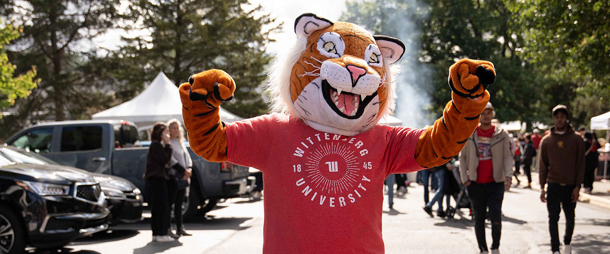 Ezry the Tiger Wittenberg Mascot - Homecoming 2023