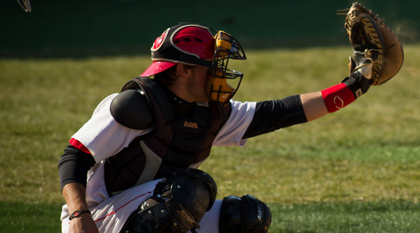 Will Cousins was one of three catchers to see action in a doubleheader against Denison. File Photo | Erin Pence