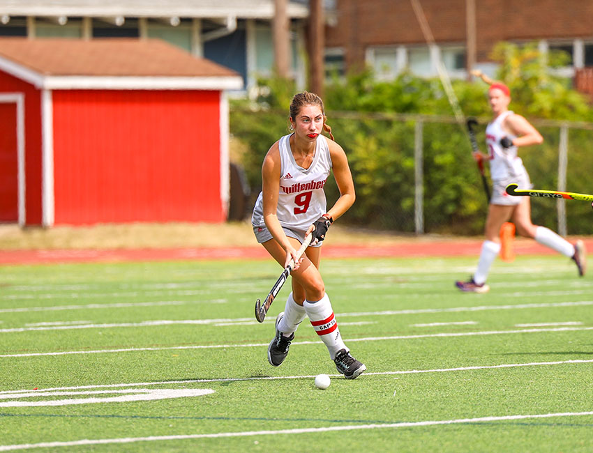 Victoria Pipinich and the Tigers piled up 26 shots in a 3-0 win at Allegheny. | Photo by John Coffman