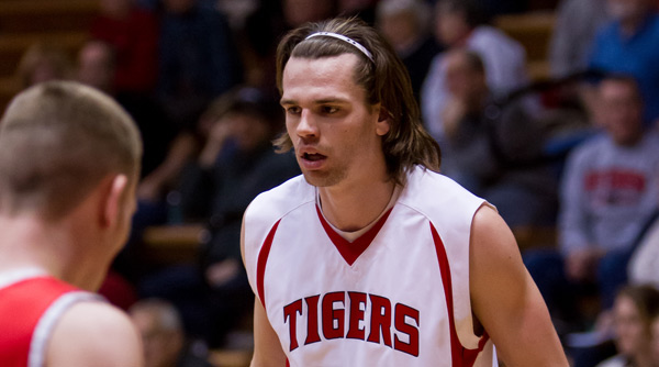 Logan Markko contributed seven points in five minutes against Wabash. Photo by Erin Pence
