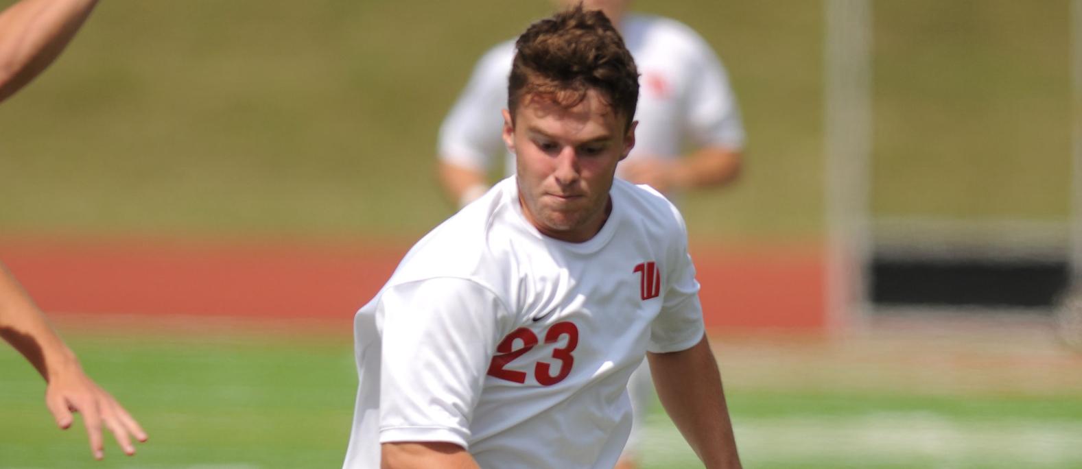 Daniel Roberts contributed an assist to the Wittenberg offense in a 2-2 tie at Hiram. File Photo | Nick Falzerano