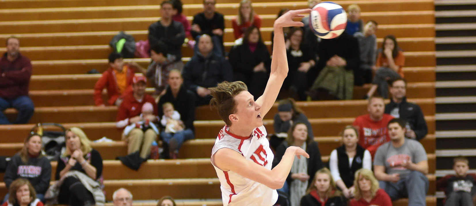 Joel Sotos led Wittenberg with 14 kills in a 3-0 sweep at Brooklyn. File Photo | Nick Falzerano