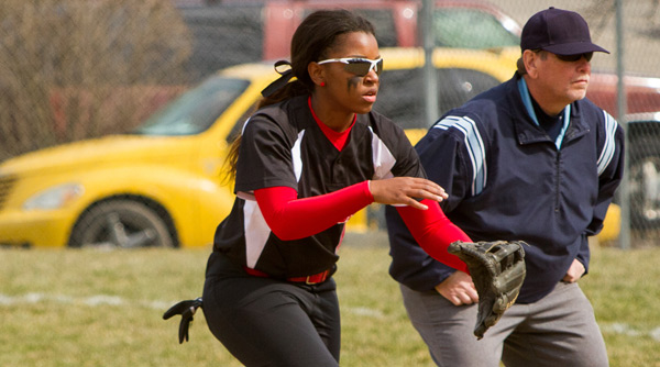 Erica Ford played an errorless second base in a doubleheader split at Allegheny. File Photo | Erin Pence