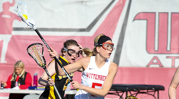 Beth Hubbard contributed four goals as Wittenberg beat Kenyon 19-9. File Photo | Erin Pence