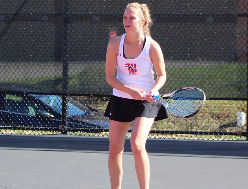 Junior Sarah Gallup was the lone singles winner for Wittenberg its 6-2 loss at Otterbein in the regular season finale